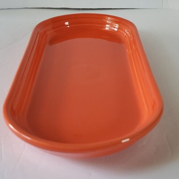 Fiestaware Fiesta CERAMIC Bread Tray Server Serving Plater Dish Plate Poppy Oran - Picture 4 of 16